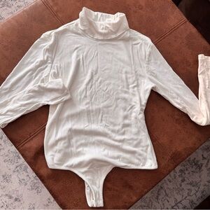 White Turtleneck Bodysuit